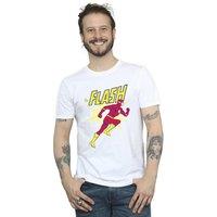 DC Comics Men's The Flash Running T-Shirt in White | Size: Medium
