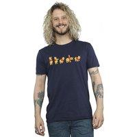 Disney Men's Winnie The Pooh Stretching T-Shirt in Navy | Size: 2XL