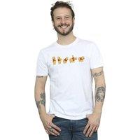 Disney Men's Winnie The Pooh Stretching T-Shirt in White | Size: 2XL