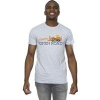 Disney Men's Cars Explore The Open Road T-Shirt in Grey | Size: 5XL