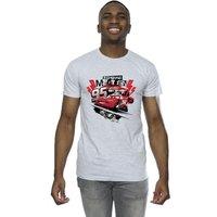 Disney Men's Cars Lightning McQueen Collage T-Shirt in Grey | Size: Large