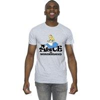 Disney Men's Alice In Wonderland Tea Drinker Classic T-Shirt in Grey | Size: 5XL
