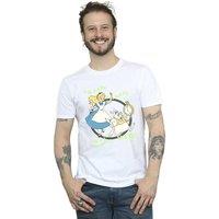 Disney Men's Alice In Wonderland Im Late T-Shirt in White | Size: Medium