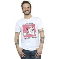 Disney Men's Alice In Wonderland White Rabbit T-Shirt | Size: Large