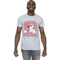Disney Men's Alice In Wonderland White Rabbit T-Shirt in Grey | Size: Small