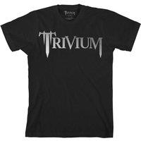 Trivium Men's Metallic Logo T-Shirt in Black | Size: Large