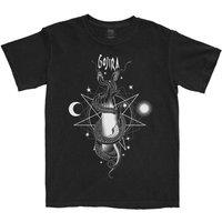 Gojira Men's Celestial Snakes Cotton T-Shirt in Black | Size: XL