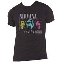 Nirvana Men's Japan Cotton T-Shirt in Black | Size: 2XL