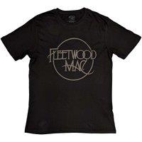 Fleetwood Mac Men's Classic Logo Cotton Hi-Build T-Shirt in Black | Size: XL