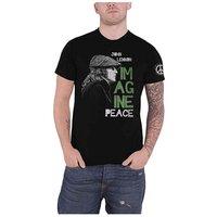 John Lennon Men's Imagine Peace T-Shirt in Black | Size: Large