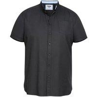D555 Men's James Oxford Kingsize Short-Sleeved Shirt in Black | Size: 8XL