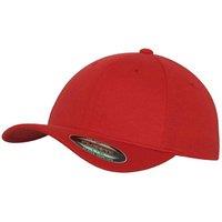 Yupoong Men's Flexfit Double Jersey Cap in Red | Size: S/M