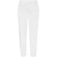 Fruit of the Loom Men's Classic Elasticated Hem Jogging Bottoms in White | Size: Medium