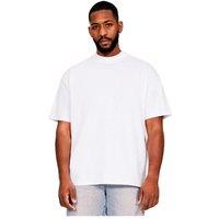 Casual Classics Men's Ringspun Cotton Extended Neckline Oversized T-Shirt in White | Size: 5XL