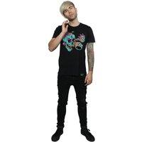 Rick & Morty Men's Eyeball Skull Cotton T-Shirt in Black | Size: Large