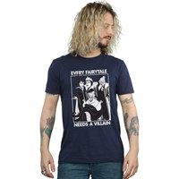 Disney Men's Every Fairy Tale Needs A Villain Cotton T-Shirt in Navy | Size: Small