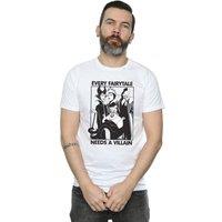Disney Men's Every Fairy Tale Needs A Villain Cotton T-Shirt in White | Size: 2XL