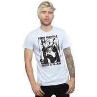 Disney Men's Every Fairy Tale Needs A Villain Cotton T-Shirt in Grey | Size: Medium