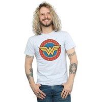 Wonder Woman Men's Logo T-Shirt in Grey | Size: Small