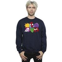 Marvel Men's Spidey & His Amazing Friends Faces Sweatshirt in Navy | Size: Medium