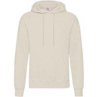 Fruit of the Loom Men's Hooded Sweatshirt Hoodie in Natural | Size: Small