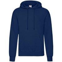 Fruit of the Loom Men's Hooded Sweatshirt Hoodie in Mid Navy | Size: 2XL