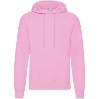 Fruit of the Loom Men's Hooded Sweatshirt Hoodie in Light Pink | Size: Small