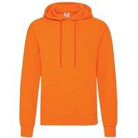 Fruit of the Loom Men's Hooded Sweatshirt Hoodie in Orange | Size: Large