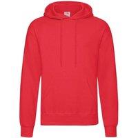 Fruit of the Loom Men's Hooded Sweatshirt Hoodie in Red | Size: Large