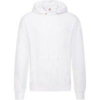 Fruit of the Loom Men's Hooded Sweatshirt Hoodie in White | Size: Large