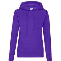 Fruit of the Loom Men's Hooded Sweatshirt Hoodie in Purple | Size: Small