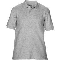 Gildan Men's Premium Cotton Sport Double Pique Polo Shirt in Grey | Size: 3XL