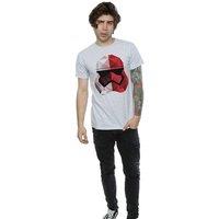 Star Wars: The Last Jedi Men's Red Cubist Stormtrooper Helmet T-Shirt in Grey | Size: 2XL