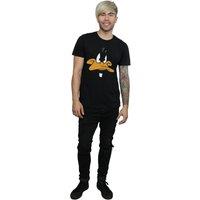 Looney Tunes Men's Daffy Duck Cotton T-Shirt in Black | Size: Medium