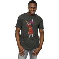 Peter Pan Men's Classic Captain Hook Heather T-Shirt in Mid Grey | Size: Large