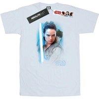 Star Wars: The Last Jedi Men's Rey Brushed T-Shirt in White | Size: Small