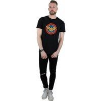 Wonder Woman Men's Logo Cotton T-Shirt in Black | Size: 3XL