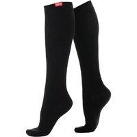 VIM&VIGR Men's Nylon 15-20mmhg Compression Wide Unisex Socks in Black | Size: S/M