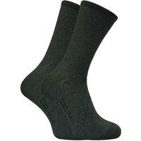 Dr Hunter Men's 2 Pack Coolmax Lightweight Hiking Socks in Green | Size: 6-8.5