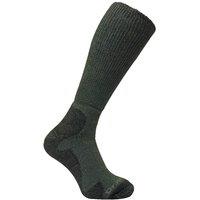 Dr Hunter Men's 1 Pack Extra Wide Knee High Merino Wool Hiking Socks in Green | Size: 9-11
