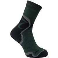 Dr Hunter Men's 1 Pack Thick Warm Merino Wool Thermal Hiking Socks in Green | Size: 12-14