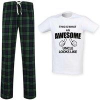 60 SECOND MAKEOVER Men's This Is What An Awesome Uncle Looks Like Pyjama Set in Green | Size: XL