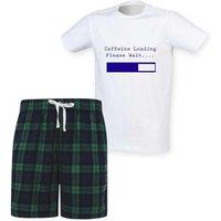 60 SECOND MAKEOVER Men's Caffeine Loading Please Wait Pyjama Set in Green | Size: XS