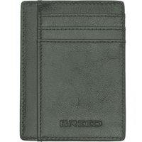 Breed Men's Chase Genuine Leather Front Pocket Wallet in Green