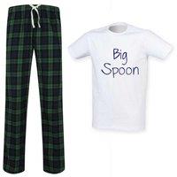 60 SECOND MAKEOVER Men's Big Spoon Pyjama Set in Green | Size: XL