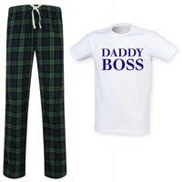 60 SECOND MAKEOVER Men's Daddy Boss Pyjama Set in Green | Size: Medium