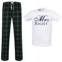 60 SECOND MAKEOVER Men's Mr Right Pyjama Set in Green | Size: 2XL