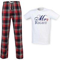 60 SECOND MAKEOVER Men's Mr Right Pyjama Set in Red | Size: XL