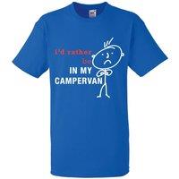 60 SECOND MAKEOVER Men's I'd Rather Be In My Campervan T-Shirt in Blue | Size: Medium