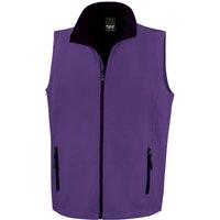 Result Men's Printable Softshell Body Warmer in Purple | Size: XL